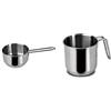 Lagostina Casseruola Fond 1 Manico Every Acciaio Inox 18 10 Cm14 Pentole Cucina, Inossidabile, Argento, 14 cm & Bollilatte Every Acciaio Inox 18 10 Cm12 Preparazione Arredo Tavola, Inossidabile
