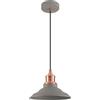 GTV LORET, Lampada da soffitto M, 8854, AC220-240V, 50/60Hz, 1*E27, max. 40W, Ø 20,5 cm, IP20, semplice grigio