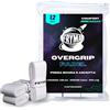 FRYMA Overgrip Padel e Tennis Bianco Antiscivolo e Aderente Grip Racchetta da 12 Pezzi per Massimo Comfort ed Elevato Assorbimento del Sudore Superficie Morbida Accessori per Pala da Padel