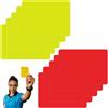 ZIOYANE 10 carte da arbitro di calcio, 5 gialle e 5 rosse in PVC, accessori da calcio per arbitro, set di strumenti per partite di calcio
