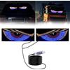Maimeili 2PCS Blue Devil Eyes Light for Cars Windshield USB Plug & Play Car LED with 11 Modes Demon Sign for SUVs Pickups Trucks RVs