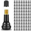 Zocipro 100Pcs TR414 Valvole Pneumatici Auto, Valvole in Gomma Snap-in con Tappi Antipolvere, Valvola Universale per Pneumatici in Metallo, per Auto Moto Cerchi Tubeless
