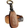 ATFIGII Custodia Chiave compatibile con Ford Kuga MK2 Puma Focus MK3 MK4 C-Max B-Max Fiesta Mk8 ST Line Guscio per la chiave A Marrone