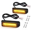 Justech 2PCS Luci LED Lampeggiante 9cm-COB Luci Ingombro Lampeggianti con Cambiare 16 Modalità Flash Impermeabile Antiurto 12V/ 24 V Universale per Veicolo Rimorchio Caravan Camion Trattore