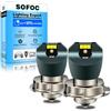 SOFOC P26S Lampadina LED Bassa Decadenza Luminosa Nessun Punto Scuro 6000K Bianco Faro Motociclo con Driver Corrente Costante 2Pcs