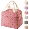 Arae Borsa Termica Porta Pranzo Piccola per Donne, Borse Frigo Isolate Riutilizzabili 9L con Scomparti - Leggera, Impermeabile per Ufficio, Spiaggia e Viaggi, rosa