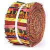 Soimoi 40Pcs Batik Stampa Tessuti Pret-Pret Di Cotone Per Trapuntatura Strisce Artigianali 2.5X42Pollici Jelly Roll - Giallo Senape