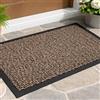 GULLAMBO Zerbino per interni ed esterni, assorbente, antiscivolo, lavabile, per porta posteriore e anteriore, patio, elegante, a basso profilo, con retro in gomma, cattura polvere e sporco, marrone