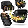 YFKJEU Airfryer Accessori per Philips 3000-5000 Dual Basket 9L, 2 stampi pieghevoli in silicone per friggitrice ad aria calda, accessori per Philips Airfryer NA350/NA550 9L Wiederverwendba Pirofila da forno