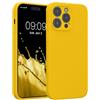 kwmobile Custodia Compatibile con Apple iPhone 14 PRO Max Cover - Back Case per Smartphone in Silicone TPU - Protezione Gommata - Giallo radiante