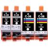 Yongairuink Compatibile PGI-35 PGI35 CLI-36 CLI36 PGI35BK CLI36C Cartucce d'inchiostro per IP100B IP100 IP100V IP110 IP110+ Battery IP110 Series mini260 mini320 TR150 TR160 (2Nero 2Colorato)