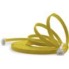 1aTTack.de 1m - giallo - 1 Stück - Cavo di Rete Ethernet Cat6 Piatto Lan Gigabit RJ45 Cat 6 compatibile Cat5 Cat5e Cat7 Cat8