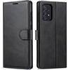 Focusor Cover a Libro Samsung Galaxy A52s/A52 5G,Custodia in Pelle Samsung A52s Magnetica,[Portafoglio] Custodia Pelle Sintetica TPU Antiurto,Funzione Supporto Slot Schede per A52,Nero