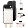 OCASE Custodia Portafoglio per iPhone Air, Custodia in Pelle con Cerniera, Porta Carte con Blocco RFID, con Tra Collo Regolabile Rimovibile, Protettiva Antiurto Cover per iPhone Air - Bianco