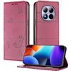 XINYEXIN Custodia perXiaomi Redmi Note 15 Pro Plus 5G /15 Pro+ 5G / Poco M8 Pro 5G, Cover a Libro in Pelle PU con Blocco RFID, Slot per Carte, Supporto, Protezione Completa Antiurto - Rosso