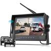 Rimoody Wireless Digitale Telecamera Posteriore 2 Camera Kit con 9 Pollici IPS Monitor, Telecamera Posteriore IP68 Impermeabile, Visione Notturna, Image Flip, BSD, Loop Video, per Camion/Rimorchi/Camper/Bus