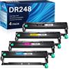 INK4U DR248CL Tamburo Compatibile con Brother DR248 CL Tamburo (4 Pack, Alto Rendimento) per HL-L3215CW L3220CW L3240CDW L8230CDW MFC-L8340CDW L8390CDW L3760CDW DCP-L3515CDW L3560CDW Drum DR248CL