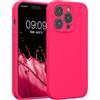 kwmobile Custodia Compatibile con Apple iPhone 14 PRO Cover - Back Case per Smartphone in Silicone TPU - Protezione Gommata - Rosa Shocking