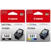 Canon 2 cartucce d'inchiostro originali Canon PG-540 e CL-541