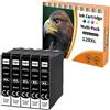 Starlet24 5x T1281 Cartucce Nere Compatibili con Epson T1281 1281 Nero per Epson Stylus Office BX305f BX305fd BX305fw S22 SX125 SX130 SX230 SX235w SX420W SX425W SX430W SX435W SX438W SX440W SX445W