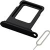 MMOBIEL Vassoio Porta Scheda SIM Compatibile con iPhone 15/15 Plus - Sostituzione Supporto Scheda SIM - Porta SIM - incl. Estrattore SIM e Anello di Gomma Impermeabile - Nero
