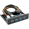 chenyang HUB USB 3.0 4 porte dal pannello frontale all'adattatore da 20 pin della scheda madre con cavo di alimentazione SATA per caddy per unità disco floppy bay da 3,5