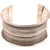 Touchstone New Indian Bollywood Desire Brass Base Exclusive Innovative Finely Crafted Braided Wires Wrist Enhancer 1.40 Inches Free Size Cuff Bracelet in Silver Tone for Women.