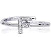 Remo Gammella Anello Donna Uomo. Anello Regolabile Argento 925 ZIRCONI. Anello Lettera ZIRCONI Misura Regolabile (F)