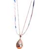 BABY SHELL Boccola da gravidanza in oro rosa + catena sottile e cordoncino floreale (oro rosa gte)