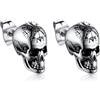 Bandmax Teschio Orecchini Pendenti Uomo Donna, Argento Orecchini Acciaio Chirurgico, 05 Stile Bussola Orecchini Anallergici, Gioielli Uomo di Moda per Punk Goth