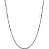 U7 Collana Catenina Uomo Nera Acciaio Inossidabile Rolò Sottile 2,5mm 51cm