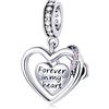 ShiYu Per sempre nel mio cuore Charm per Pandora Bracciale in argento Sterling 925 Cuore Ciondolo Charms Bead Donne Ragazze Regalo