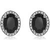 Carissima Orecchini a perno con diamante e zaffiro in oro bianco 9 ct