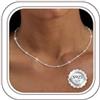 ORAZIO Catenina Argento 925 Donna Collana Perline 0.8 MM Lunga Ipoallergenici Collanina Argento Collana Gioielli Regali 41/46/51/56/61CM