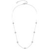 Jewels BY Leonardo Collana Ciao Lisette, Collana in Acciaio Inox Color Argento, Sette Elementi di Zirconia cubica a Forma di Fiore, Lunghezza 42-47 cm, Regalo per Donne, 025743