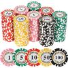 LUOBAO Clay Poker Chips, Fiches Unisex, Rosa, Verde, Rosso, Giallo, Nero, Blu