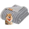 Feandrea Tappeto Impermeabile per Cani, Coperta Reversibile di Taglia S, 73 x 63 cm, per Cani in Miniatura, Copridivano, Lavabile, Grigio Tortora e Grigio Chiaro PPB033G01