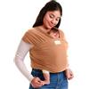 Sleepy Wrap Fascia Neonato Fino a 15 kg - Morbido, Facile da Indossare, Trasporto a Mani Libere, Marsupio Bambino a Fascia Porta Bebé (Cannella)