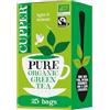 CUPPER Tè Verde Biologico Fairtrade, Gusto Delicato e Raffinato, Tè Verde da Agricoltura Biologica, Filtri 100% Biodegradabili, Confezione da 25 Bustine