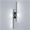 Goeco Applique da Parete Interno LED, Lampada da Corridoio Interna da 25W, Lampada da Parete Nero da 60cm per Camera, Corridoio, Soggiorno, Scale