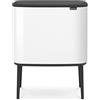 Brabantia Bo Touch Bin Pattumiera, Metallo, Bianco, 11 + 23 Litri
