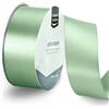 Vaessen Creative Nastro di Raso Verde Salvia - Nastro Colorati 20 m x 38 mm per il Fai-da-te - Decorazioni Matrimonio - per Regali e Segnalibri