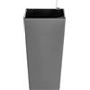 Dehner Vaso per piante Elise con sistema di auto-irrigazione, ca. 46 x 25 x 25 cm, in plastica, grigio opaco