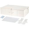 Scatola portaoggetti per abiti da sposa, con 1 guanto in microfibra e 100 fogli di carta velina priva di acidi, per riporre abiti da sposa (71 x 40 x 17 cm, beige