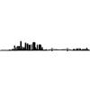 The Line - New York V2 - Sagoma decorativa da parete - Skyline - 50 cm - nero