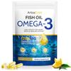 IWKDIJ Omega 3 Olio di Pesce da 1280mg, 650mg EPA e 450mg DHA, Integratore Omega3 Fish Oil e Acidi Grassi Essenziali in 240 Softgel, Olio di pesce per il colesterolo, 4 mesi