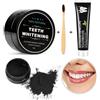 Pemarlis Kit Sbiancante Dentale al Carbone Attivo con Polvere+1 Dentifricio Al Carbone Attivo+1 Spazzolini Eco in Bambù,Sbiancante Naturale per Denti Prodotti per la Cura Orale