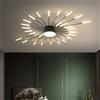 minifair Plafoniera Moderna A Led Dimmerabile,28+1 Teste Lampada Da Soffitto A Incasso In Nero Lampadari Per Camera Dei Bambini Camera Da Letto Soggiorno Luce A Forma Di Fiore3000-6000k Con Telecomando
