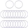 FSSTUD 20 Anelli Acchiappasogni in Plastica Bianca, Cerchi per Macramè, Ghirlande, Decorazioni Floreali e da Parete, per Matrimoni e Centrotavola, 5 cm