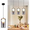 CBJKTX Lampada a Sospensione Vintage con Un Solo Punto per Tavolo da Pranzo | - G9, Regolabile in Altezza, per Camera da Letto, Cucina (Senza Lampadina)
